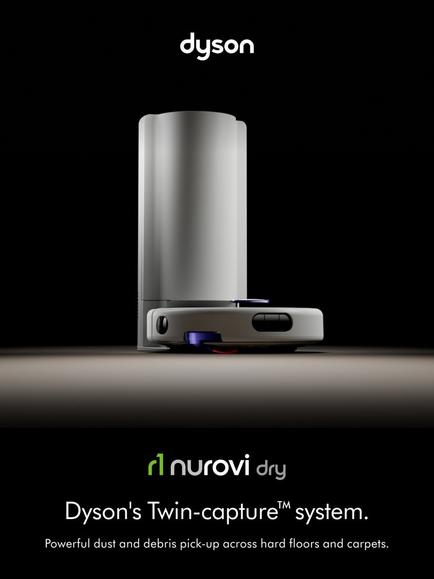 Dyson R1 Nurovi Dry Robot Vacuum Cleaner, White - view 2, White