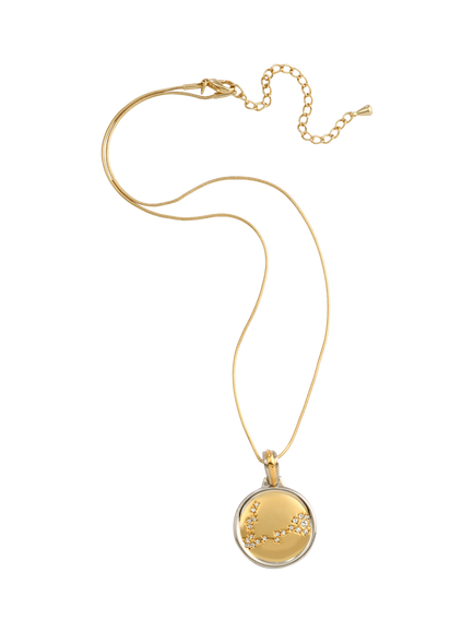 Pre-loved Zodiac Pieces Pendant Necklace, Gold, Circa 1980s, Gold
