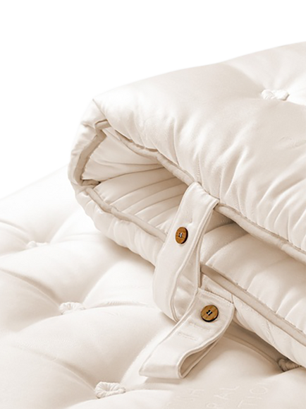 John Lewis British Natural Collection Wool Mattress Enhancer - view 2, White