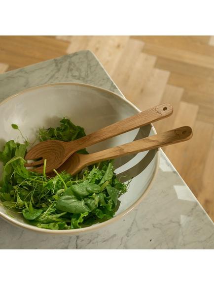 Neptune Orford Oak Wood Salad Servers, Set of 2, Natural - view 2, Natural