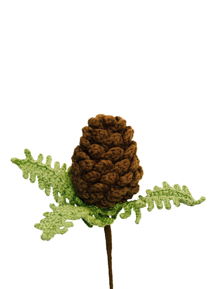 The Way To You Crochet Pine Cone Stem, Brown/Green - view 2, Brown And Green