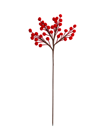 The Way To You Crochet Berry Stem, Red/Brown, Red