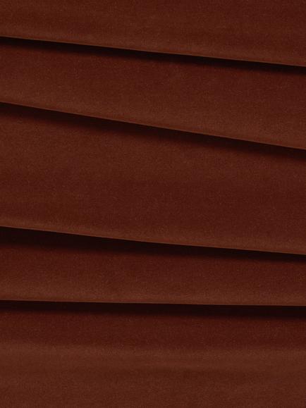 John Lewis Aquaclean Velvet Plain Fabric, Burnt Umber, Price Band D - view 2, Burnt Umber