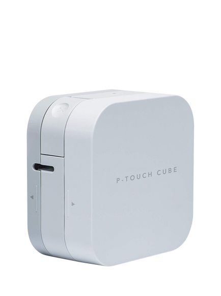 Brother PT-P300BT P-Touch Cube Bluetooth Label Printer, Black, Black