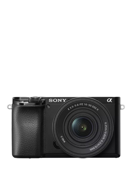 Sony A6100 Compact System Camera with 16-50mm OSS II Lens, 4K Ultra HD, 24.2MP, Wi-Fi, Bluetooth, NFC, EVF, 3" Tilting Touch Screen, Black, Black