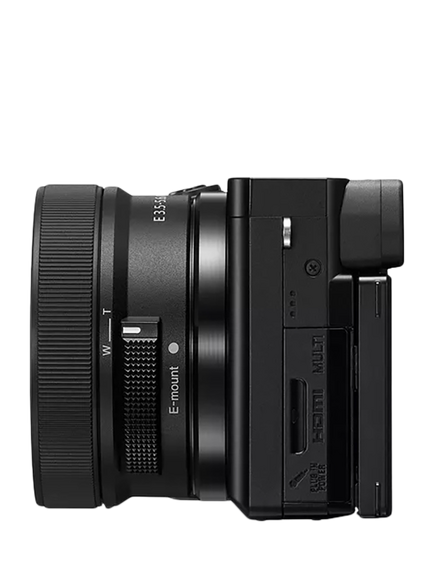 Sony A6100 Compact System Camera with 16-50mm OSS II Lens, 4K Ultra HD, 24.2MP, Wi-Fi, Bluetooth, NFC, EVF, 3" Tilting Touch Screen, Black - view 2, Black