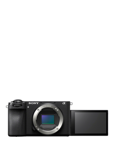 Sony A6700 Compact System Camera, 4K Ultra HD, 26MP, OLED Viewfinder, Wi-Fi, Bluetooth, 3" Vari-Angle Touch Screen, Body Only, Black, Black