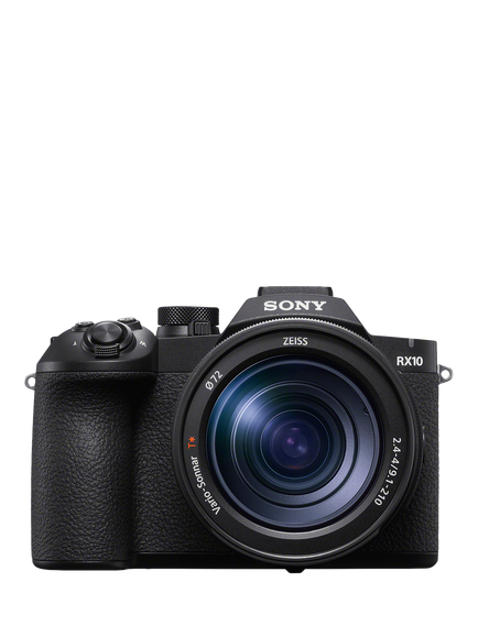 Sony RX10 V Bridge Camera, 4K Ultra HD, 20.1MP, 25x Optical Zoom, Wi-Fi, Bluetooth, EVF, 3" LCD Tiltable Touch Screen, Black, Black