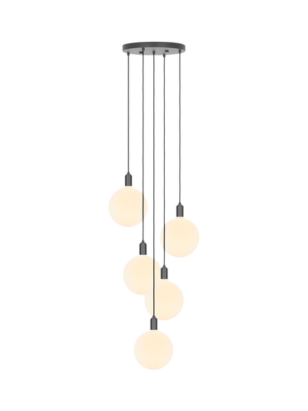 Tala Sphere 5 Arm Pendant Ceiling Light, Graphite, Graphite