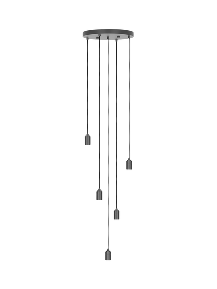 Tala Sphere 5 Arm Pendant Ceiling Light, Graphite - view 2, Graphite