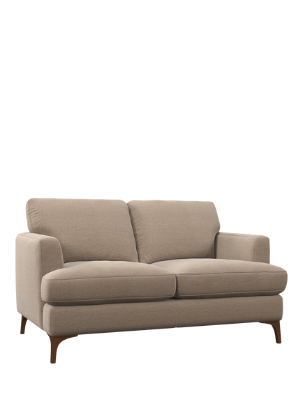John Lewis OUTLET Iona Medium 2 Seater Sofa, Dark Leg, Like New, Easy Clean Chunky Chenille Natural, Easy Clean Chunky Chenille Natural