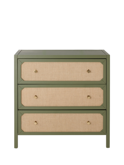 John Lewis OUTLET Hetti 3 Drawer Chest, Like New, Green, Green
