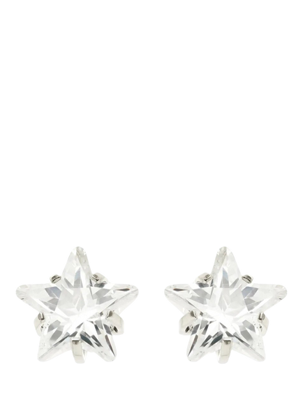 Tish Lyon Star Stud Earrings - view 2, Platinum