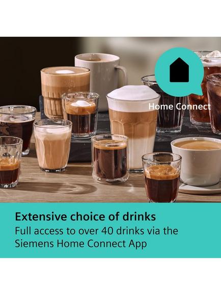 Siemens TQ927G03 EQ900 iAroma Automatic Bean to Cup Espresso Machine, Stainless Steel - view 2, Stainless Steel
