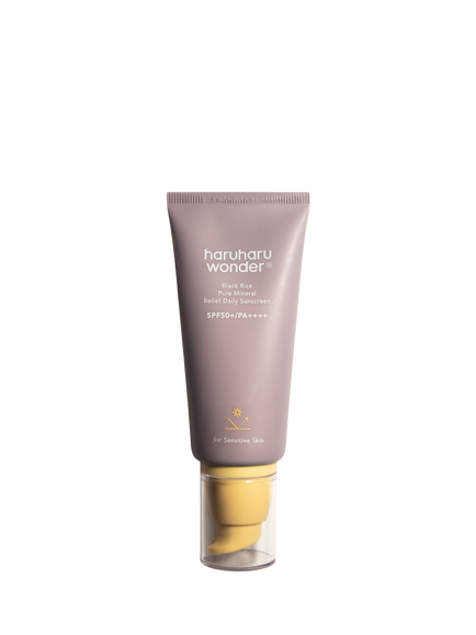 haruharu wonder Black Rice Pure Mineral Relief Daily Sunscreen SPF 50+ PA++++, 50ml, No Colour