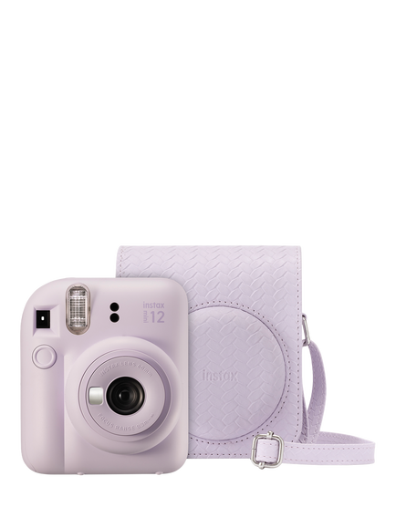 Fujifilm instax™ Mini 12 Instant Camera, Bundle with 10 Shots of Film & Case, Purple - view 2, Purple