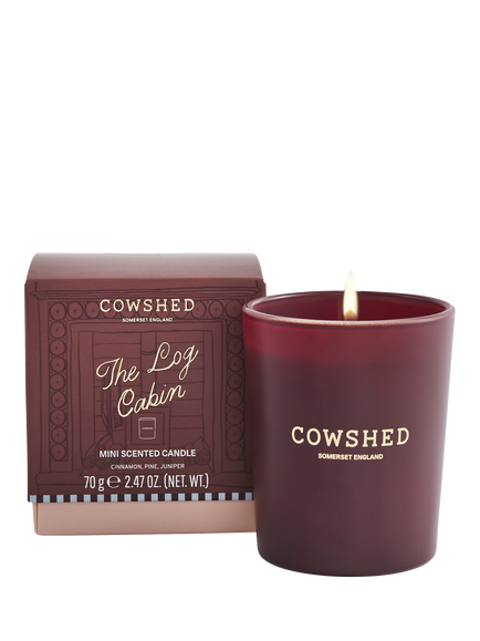 Cowshed The Log Cabin Mini Scented Candle, 70g, Clear Clear