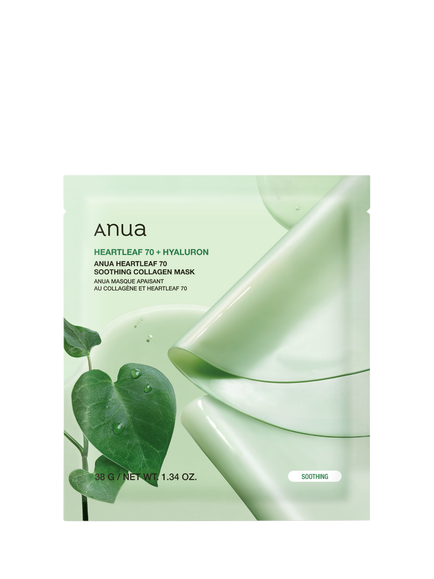 Anua Heartleaf 70 Soothing Collagen Sheet Mask, x 1, No Colour