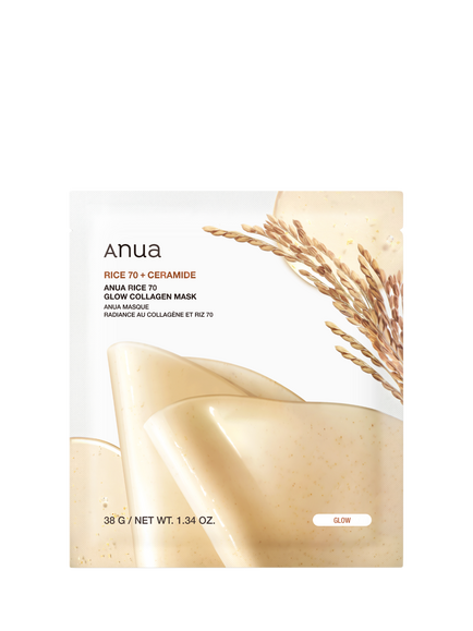 Anua Rice 70 Glow Collagen Sheet Mask, x 1, No Colour
