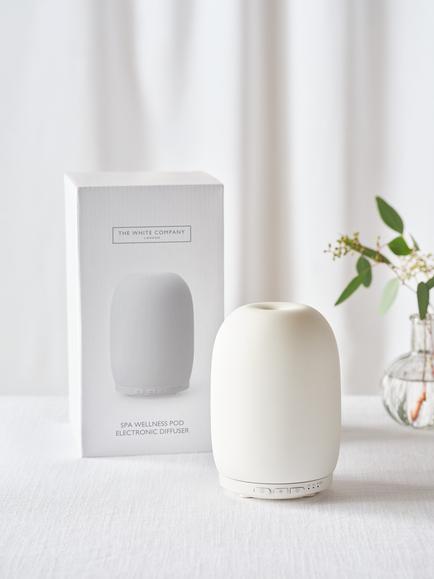 The White Company Spa Wellness Pod Electronic Diffuser, White - view 2, White