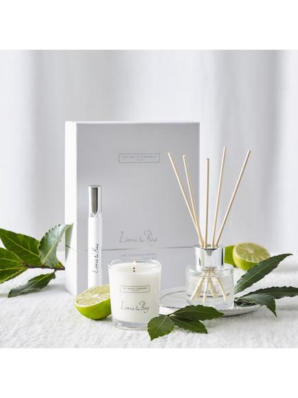 The White Company Lime and Bay Mini Home Scent Fragrance Gift Set - view 2, White