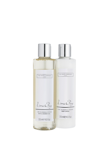 The White Company Lime & Bay Bath and Body Gift Set, White