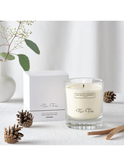 The White Company Fir Tree Candle, 770g - view 2, White