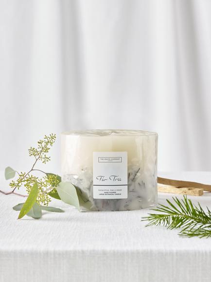 The White Company Fir Tree Large Botanical Candle - view 2, White