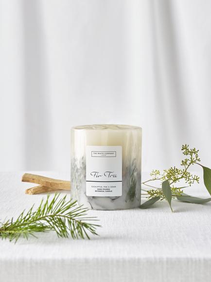 The White Company Fir Tree Medium Botanical Candle, 750g - view 2, White
