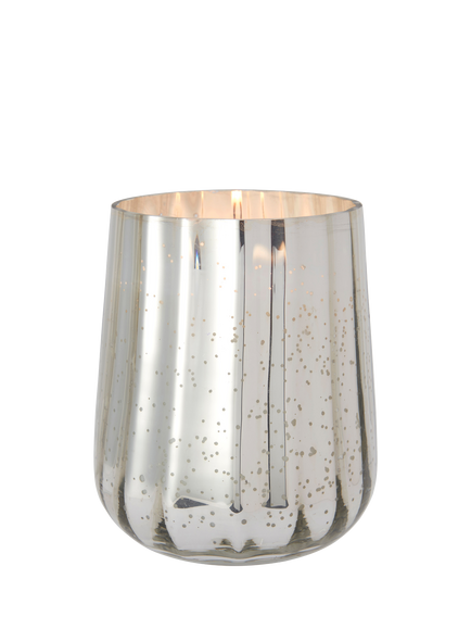 The White Company Fir Tree Mercury Two Wick Candle, White