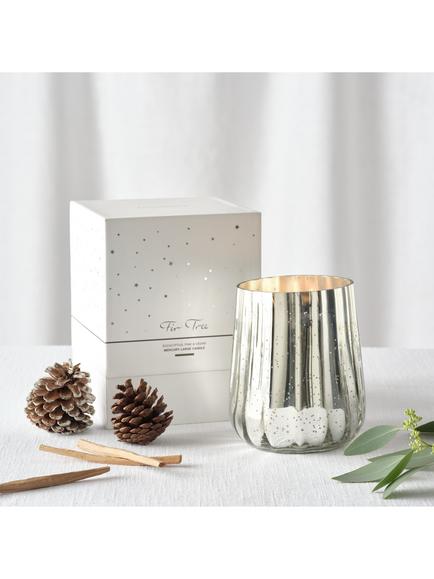 The White Company Fir Tree Mercury Two Wick Candle - view 2, White