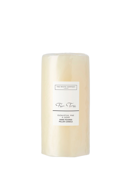 The White Company Fir Tree Pillar Candle, 625g, White