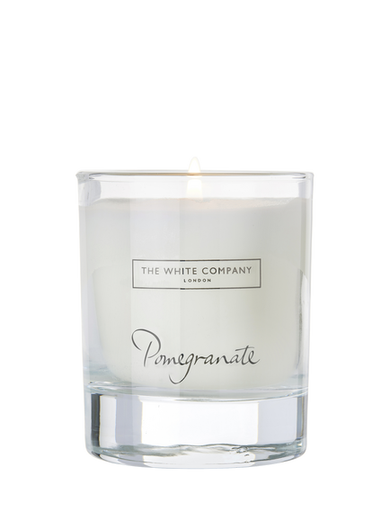 The White Company Pomegranate Candle, 140g, White