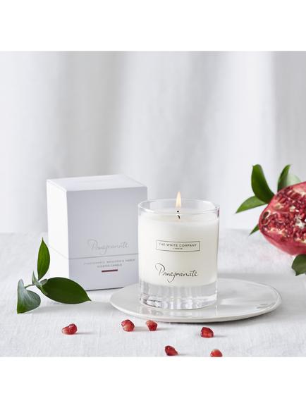 The White Company Pomegranate Candle, 140g - view 2, White