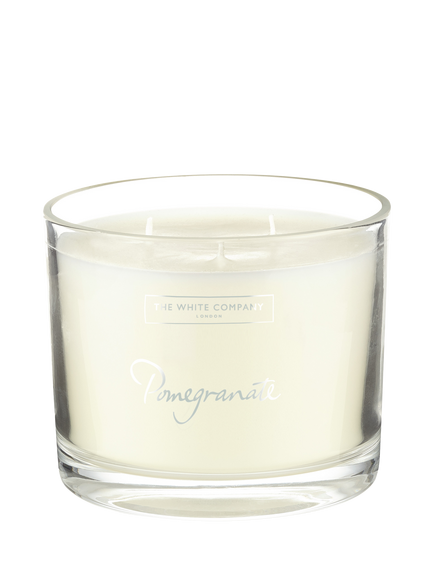 The White Company Pomegranate Large Candle, 770g, White