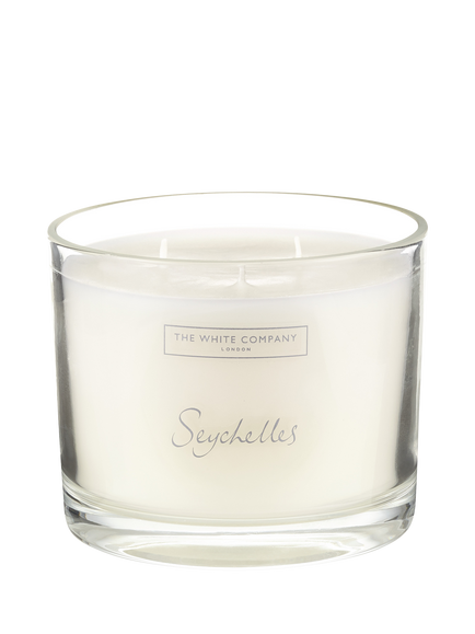 The White Company Seychelles Large Candle, 770g, White