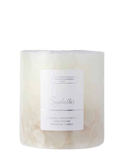 The White Company Seychelles Medium Botanical Candle, 725g, White