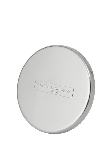 The White Company Stainless Steel Candle Lid, White