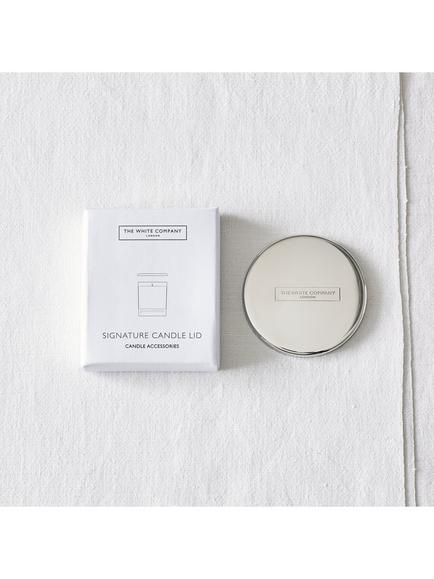 The White Company Stainless Steel Candle Lid - view 2, White