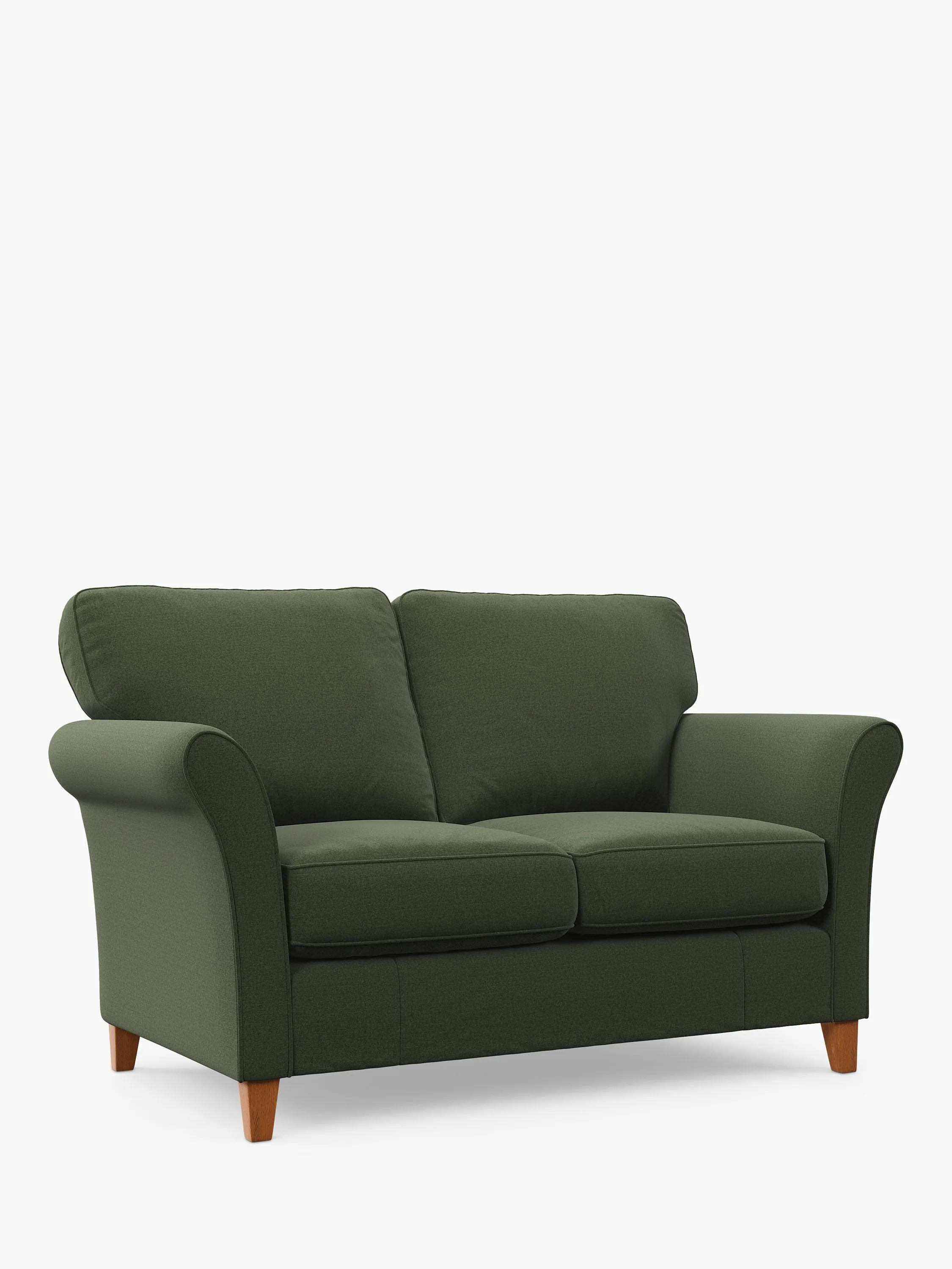 John Lewis Isla Medium 2 Seater Sofa, Light Leg, Brushed Tweed Green