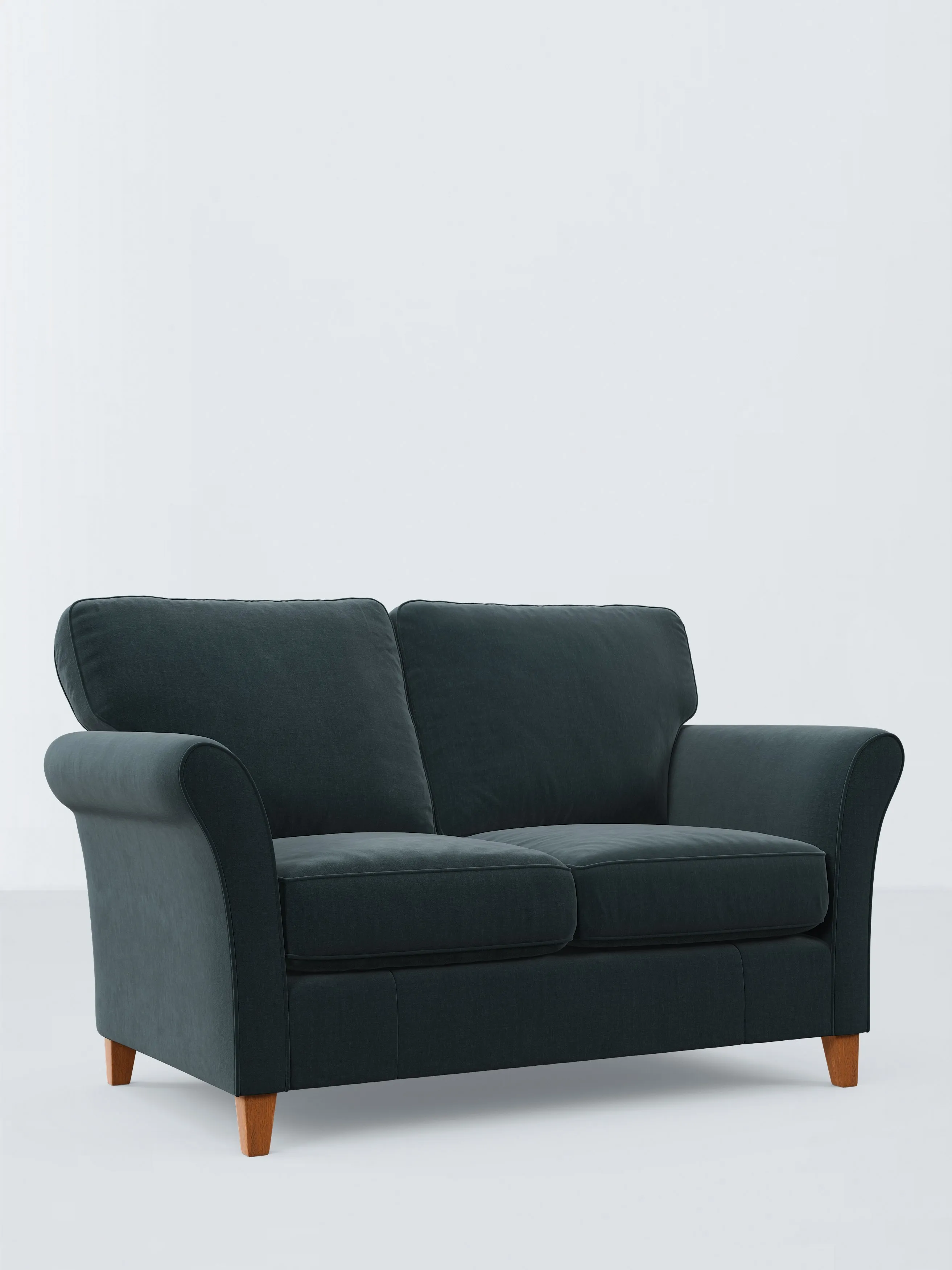 John Lewis Isla Medium 2 Seater Sofa, Light Leg, Easy Clean Soft Chenille Teal