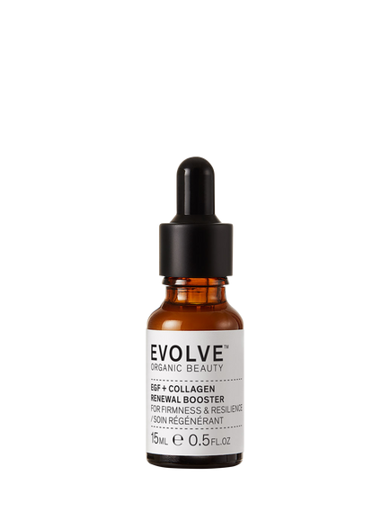 Evolve Organic Beauty EGF + Collagen Renewal Booster, 15ml, White Natural