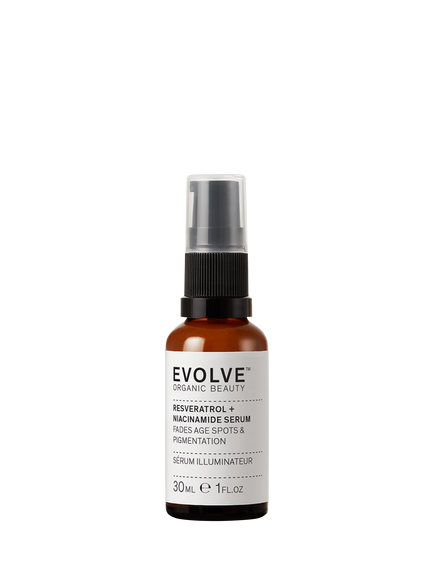 Evolve Organic Beauty Resveratrol & Niacinamide Serum, 30ml, White Natural