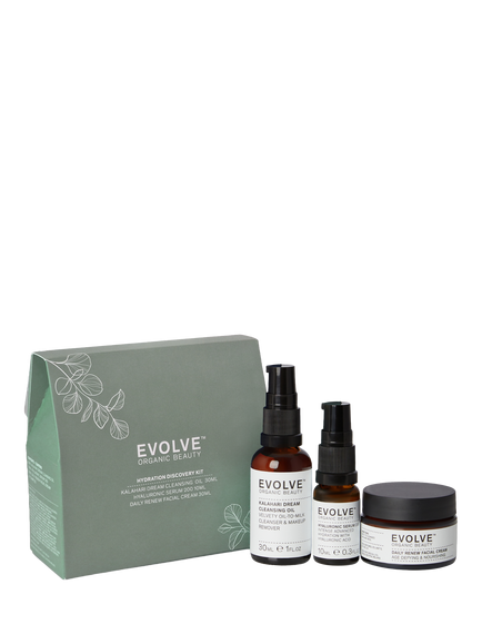 Evolve Organic Beauty Hydration Discovery Skincare Gift Set, White Natural