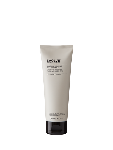 Evolve Organic Beauty Soothing Ceramide Cleansing Milk, 100ml, White Natural