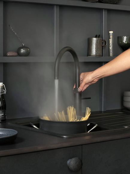Quooker Fusion Round Instant Boiling Hot Water Kitchen Tap - view 2, Black