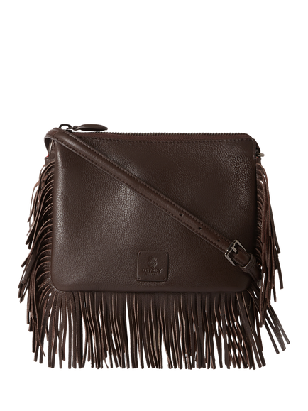 OSPREY LONDON Faithful Crossbody Bag, Chocolate