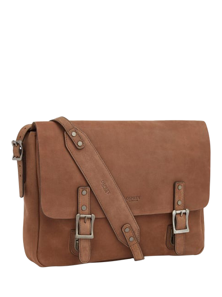OSPREY LONDON Large Clayton Satchel Bag, Brown - view 2, Brown
