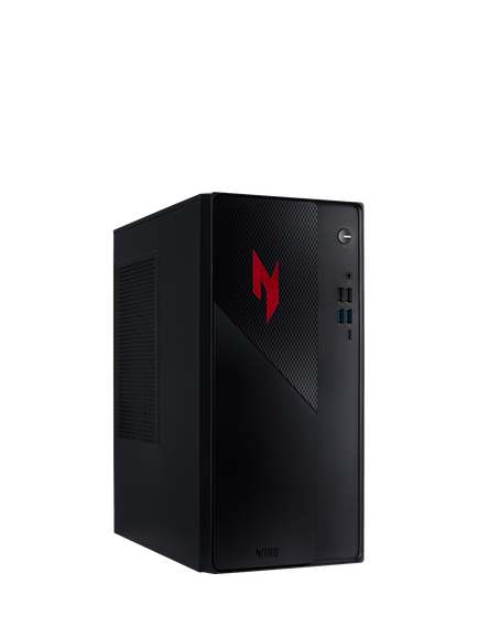 Acer Nitro 20 Desktop Gaming PC, Intel Core 5 Processor, 16GB RAM, RTX 5060, 512GB SSD, Black, Black