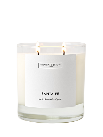 The White Company Santa Fe Two Wick Candle, 280g, White